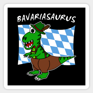 Bavariasaurus Bavarian Flag Dinosaur Tyrolean Hat Lederhosen Funny Magnet